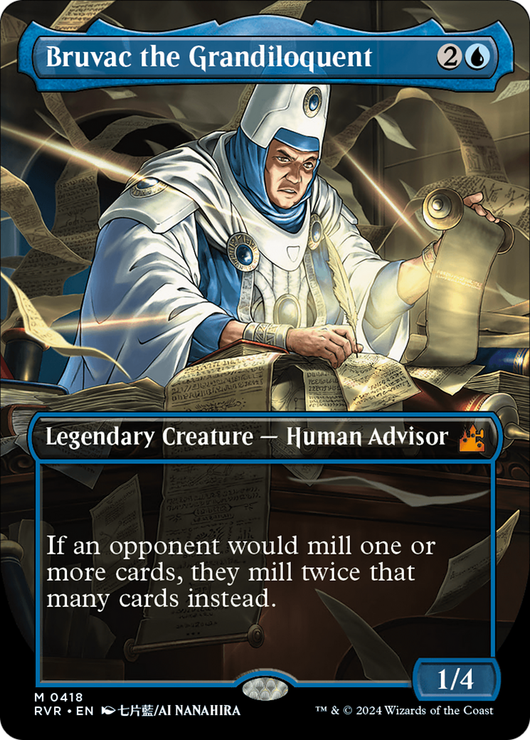 FOIL Bruvac the Grandiloquent (Anime Borderless) (RVR-418) - Ravnica Remastered - Magic The Gathering - Single Cards