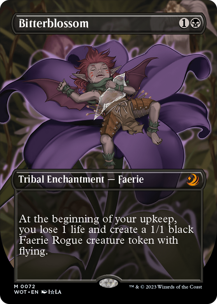 Bitterblossom (Anime Borderless) (WOT-072) - Wilds of Eldraine: Enchanting Tales - Magic The Gathering - Single Cards