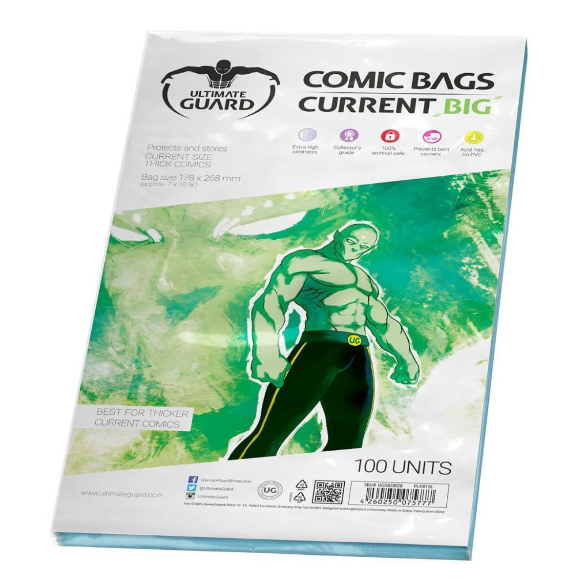 Ultimate Guard Comic Bags BIG Current Size 100ct - Organisation