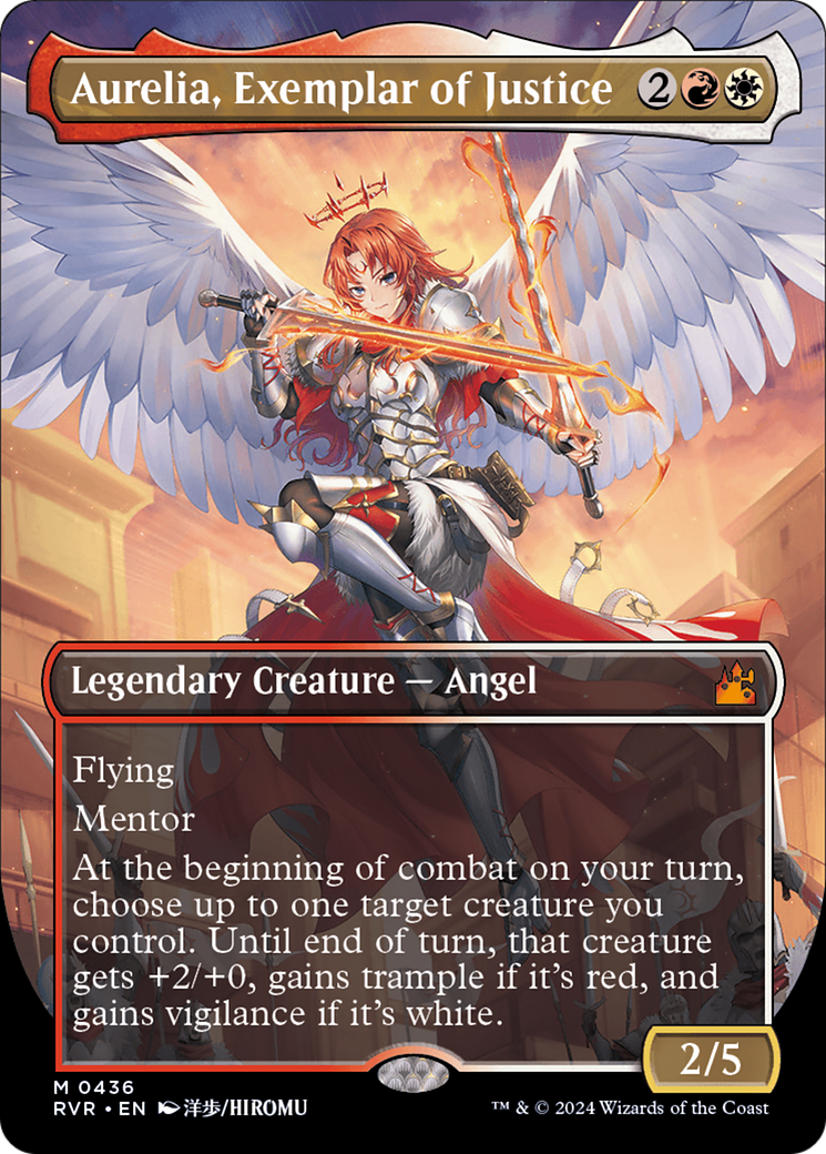 Aurelia, Exemplar of Justice (Anime Borderless) (RVR-436) - Ravnica Remastered - Magic The Gathering - Single Cards