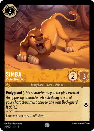 Simba - Protective Cub (20/204) - The First Chapter Cold Foil - Lorcana - Single Cards