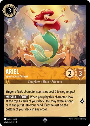 Ariel - Spectacular Singer (2/204) - The First Chapter Cold Foil - Lorcana - Single Cards