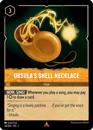 Ursula's Shell Necklace (34/204) - The First Chapter Cold Foil - Lorcana - Single Cards