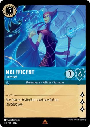 Maleficent - Uninvited (151/204) - The First Chapter Cold Foil - Lorcana - Single Cards
