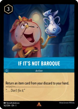 If It's Not Baroque (162/204) - The First Chapter Cold Foil - Lorcana - Single Cards