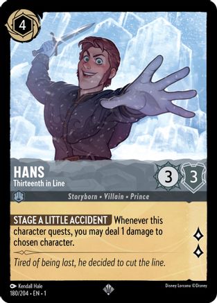 Hans - Thirteenth in Line (180/204) - The First Chapter Cold Foil - Lorcana - Single Cards