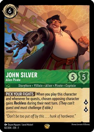 John Silver - Alien Pirate (82/204) - The First Chapter Cold Foil - Lorcana - Single Cards