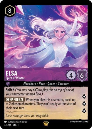 Elsa - Spirit of Winter (42/204) - The First Chapter Cold Foil - Lorcana - Single Cards