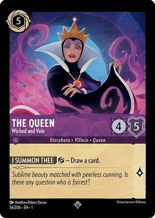 The Queen - Wicked and Vain (56/204) - The First Chapter - Lorcana - Single Cards
