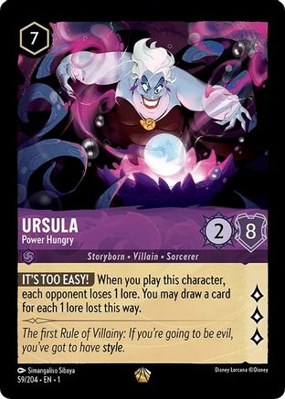 Ursula - Power Hungry (59/204) - The First Chapter Cold Foil - Lorcana - Single Cards