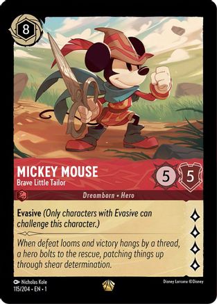 Mickey Mouse - Brave Little Tailor (115/204) - The First Chapter - Lorcana - Single Cards