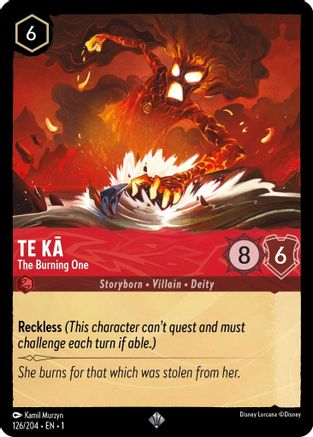 Te Ka - The Burning One (126/204) - The First Chapter Cold Foil - Lorcana - Single Cards