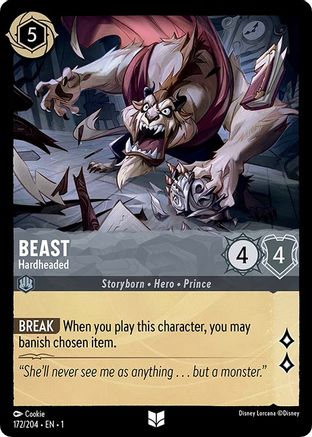 Beast - Hardheaded (172/204) - The First Chapter Cold Foil - Lorcana - Single Cards