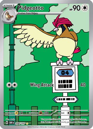 Pidgeotto - 208/197 (208) [SV03] Pokemon SV03: Obsidian Flames - Single Cards