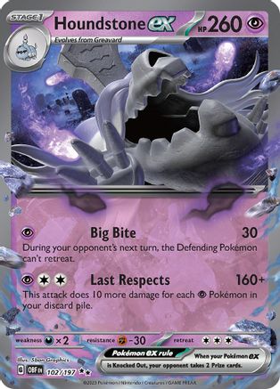 Houndstone ex (102) [SV03] Pokemon SV03: Obsidian Flames - Single Cards
