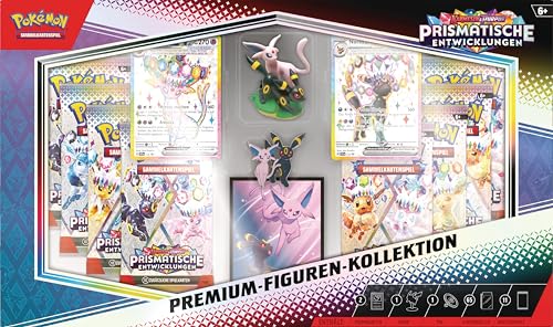 Pokémon Collectible Card Game: Karmesin & Purple Premium Figurines Collection - Prismatic Evolutions (2 Holographic Embossed Cards, 11 Boosters and More) - 9