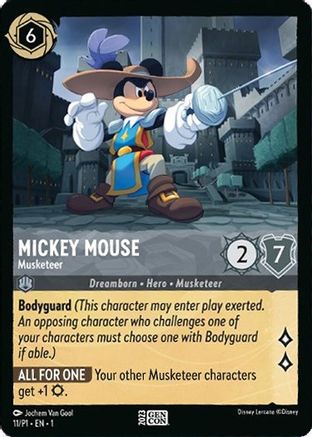 Mickey Mouse - Musketeer (11) - Disney Lorcana Promo Cards - Single Cards