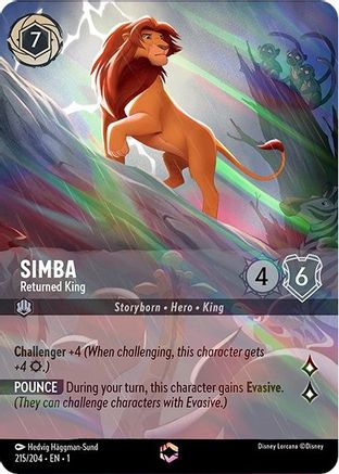 Simba - Returned King (Enchanted) (215/204) - The First Chapter Holofoil - Lorcana - Single Cards