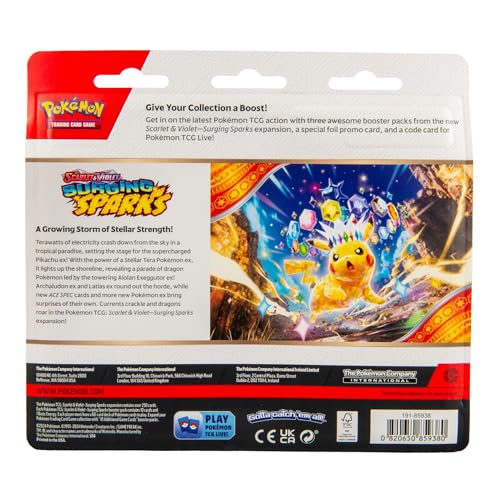 Pokemon TCG: Scarlet & Violet - Surging Sparks 3-Pack Blister - Quagsire - 3