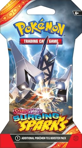 Pokemon TCG Surging Spark – Single Booster Pack – Pack Art May Vary - 10 Cards - 5
