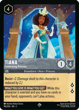 Tiana - Celebrating Princess (196/204) - Rise of the Floodborn Cold Foil - Lorcana - Single Cards