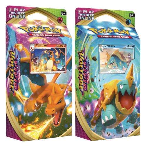 Pokemon 175-80757 Pokemon-Sword & Shield 4 Vivid Voltage-Theme Decks-Set of 2 Charizard & 1 x Drednaw - 2