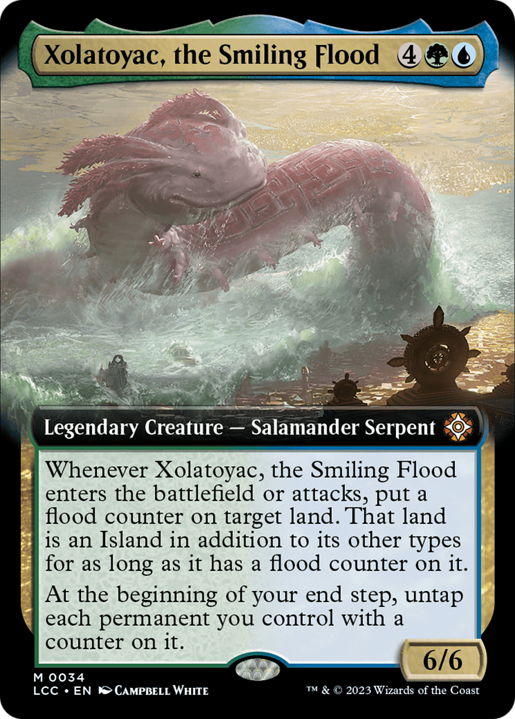 FOIL Xolatoyac, the Smiling Flood (Extended Art) (LCC-034) - The Lost Caverns of Ixalan Commander - Magic The Gathering - Single Cards
