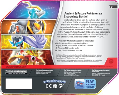 Pokemon TCG: Paradox Destinies Tin - Gouging Fire EX - 3