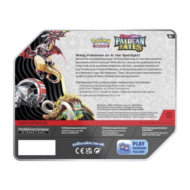 Pokemon TCG: Scarlet and Violet: PALDEAN Fates: TIN - Shiny Iron Treads - 6