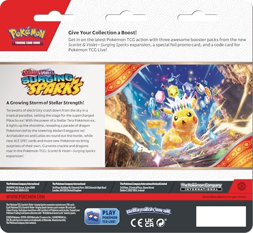 Pokemon TCG: Scarlet & Violet - Surging Sparks Three-Booster Zapdos - 4