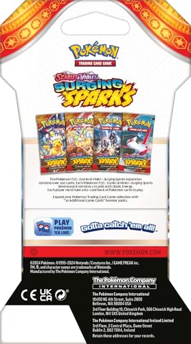 Pokemon TCG Surging Spark – Single Booster Pack – Pack Art May Vary - 10 Cards - 4