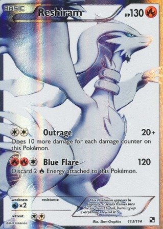 Pokemon - Reshiram (113) - Black and White - Holofoil