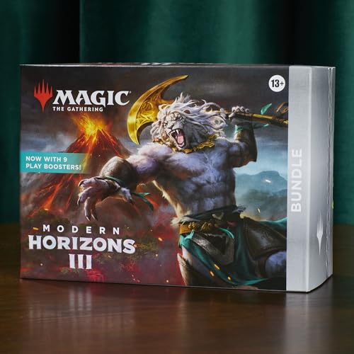 Magic: The Gathering Modern Horizons 3 Bundle - 9 Play Boosters, 30 Land Cards + Exclusive Accessories - 7