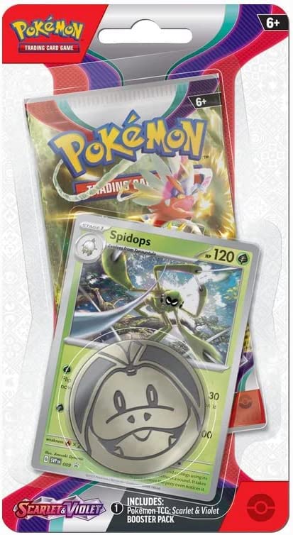 Pokemon TCG: Scarlet and Violet Checklane Espathra and Spidops Blister Booster Pack Bundle, 8 Packs 80 Cards - 2