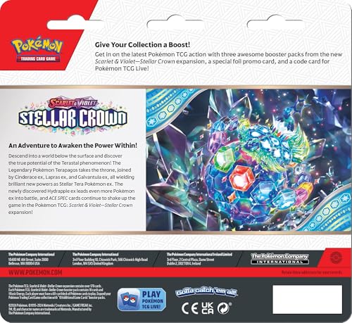 Pokemon Scarlet and Violet Stellar Crown 3-Pack Blister - 2
