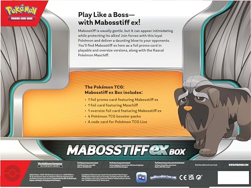 Pokémon TCG: Mabosstiff ex Box (2 Foil Promo Cards, 1 Foil Oversize Card & 4 Booster Packs) - 3