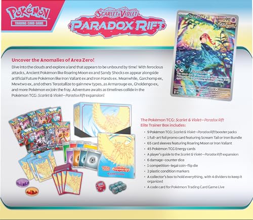 POKEMON TCG: Scarlet and Violet: Paradox RIFT: Elite Trainer Box - Roaring Moon - 4