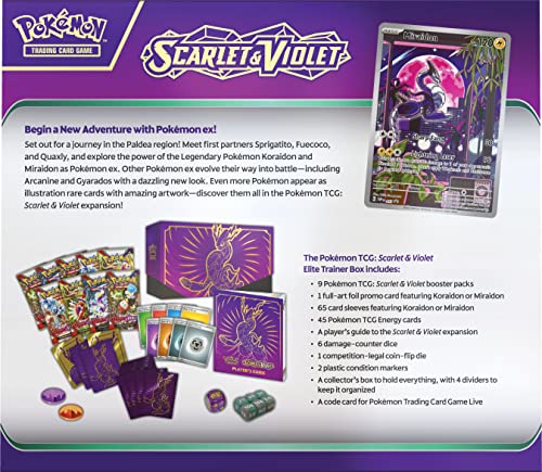 Pokémon TCG: Scarlet and Violet Elite Trainer Box - Miraidon Purple (1 Full Art Promo Card, 9 Boosters and Premium Accessories) - 8