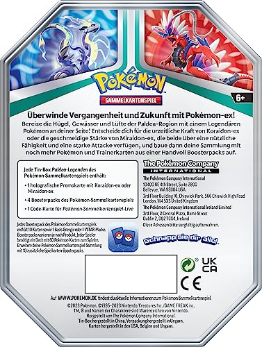 Pokémon - Trading Card Game: Tin-Box Paldea Legends - Koraidon (1 Holographic Card & 4 Booster Packs) - 3