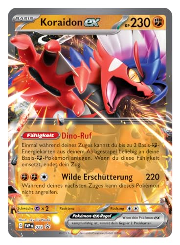 Pokémon - Trading Card Game: Tin-Box Paldea Legends - Koraidon (1 Holographic Card & 4 Booster Packs) - 4