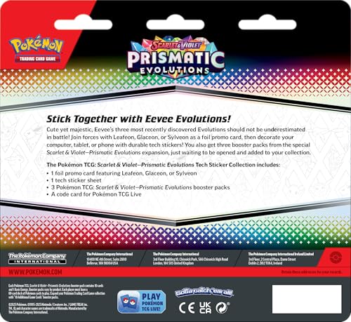 Pokemon TCG Scarlet and Violet 8.5 Prismatic Evolutions Tech Sticker Collection (Random Promo) - 6