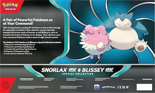 Pokemon TCG: Snorlax ex & Blissey ex Special Collection (2 Foil Promo Cards, 1 Oversize Card & 8 Booster Packs) - 2