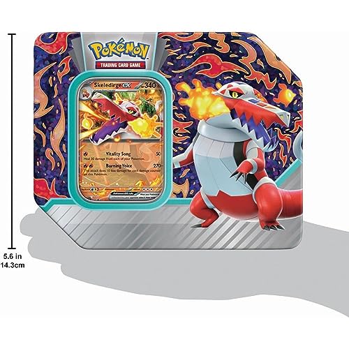 Pokemon TCG: Paldea Partners Skeledirge EX Tin - 5 Packs, Promos - 2