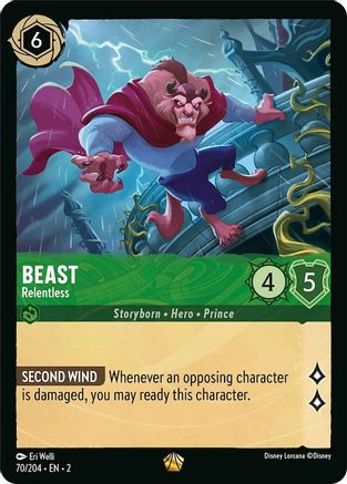 Beast - Relentless (70/204) - Rise of the Floodborn - Lorcana - Single Cards
