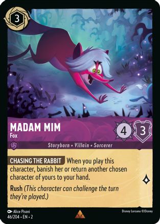 Madam Mim - Fox (46/204) - Rise of the Floodborn Cold Foil - Lorcana - Single Cards