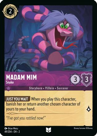 Madam Mim - Snake (49/204) - Rise of the Floodborn Cold Foil - Lorcana - Single Cards