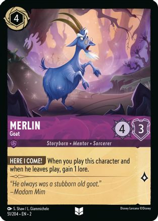Merlin - Goat (51/204) - Rise of the Floodborn Cold Foil - Lorcana - Single Cards