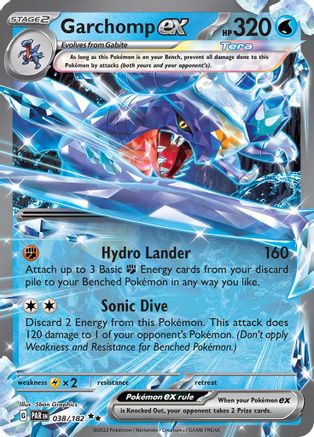 Garchomp ex - 038/182 (038/182) [SV04] Pokemon - Paradox Rift - Single Cards