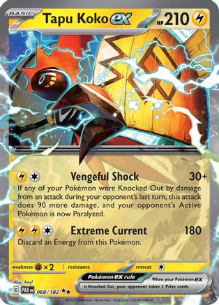 Tapu Koko ex - 068/182 (068/182) [SV04] Pokemon - Paradox Rift - Single Cards