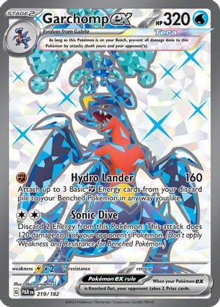Garchomp ex - 219/182 (219/182) [SV04] Pokemon - Paradox Rift - Single Cards